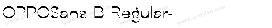 OPPOSans B Regular字体转换